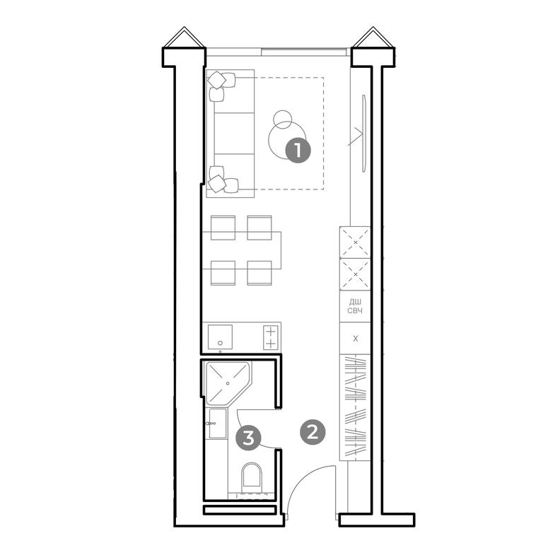 Apartment Sale, 26.7平方米 at Nametkin Tower, Namyotkina Street, 10А, Moscow, Russia #2 Apartment Sale, 26.7平方米 at Nametkin Tower, Namyotkina Street, 10А, Moscow, Russia #2