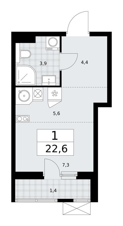 Apartment Sale, 22.6平方米 at Buninskie Kvartaly, Akademika Semyonova Street, 22, Moscow, Russia #2 Apartment Sale, 22.6平方米 at Buninskie Kvartaly, Akademika Semyonova Street, 22, Moscow, Russia #2