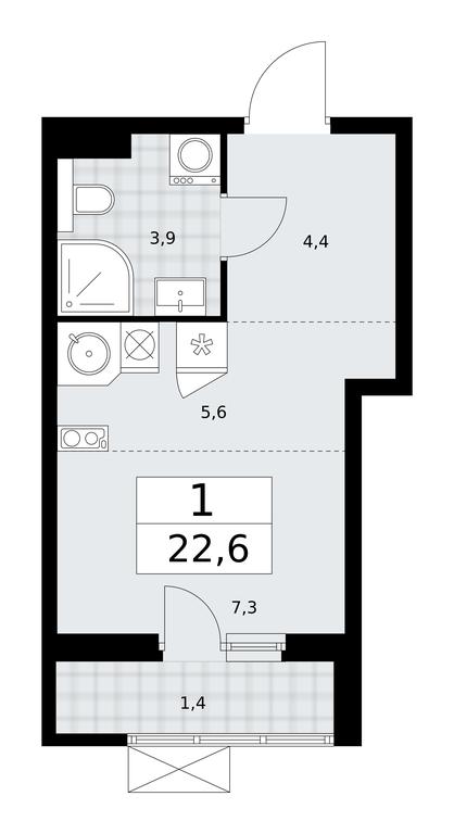 Apartment Sale, 22.6平方米 at Buninskie Kvartaly, Akademika Semyonova Street, 22, Moscow, Russia #1 Apartment Sale, 22.6平方米 at Buninskie Kvartaly, Akademika Semyonova Street, 22, Moscow, Russia #1