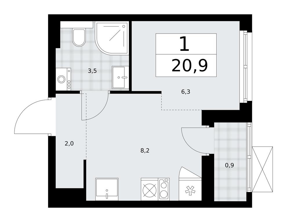 Apartment Sale, 20.9平方米 at Buninskie Kvartaly, Akademika Semyonova Street, 22, Moscow, Russia #2 Apartment Sale, 20.9平方米 at Buninskie Kvartaly, Akademika Semyonova Street, 22, Moscow, Russia #2