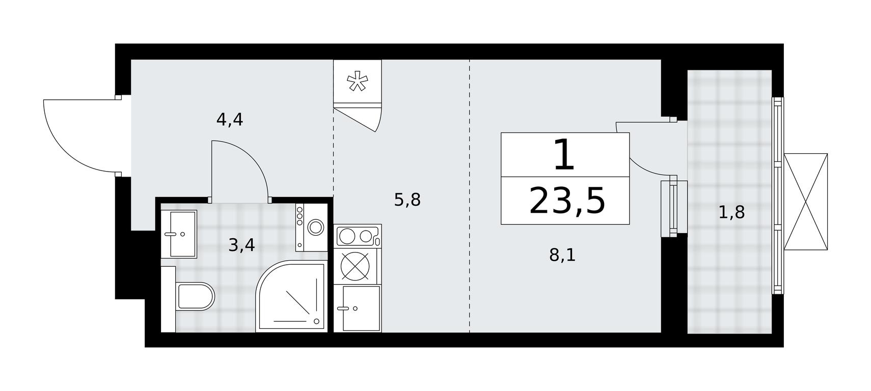 Apartment Sale, 23.5平方米 at Buninskie Kvartaly, Akademika Semyonova Street, 22, Moscow, Russia #1 Apartment Sale, 23.5平方米 at Buninskie Kvartaly, Akademika Semyonova Street, 22, Moscow, Russia #1
