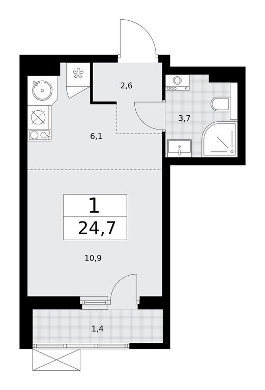 Apartment Sale, 24.7平方米 at Buninskie Kvartaly, Akademika Semyonova Street, 22, Moscow, Russia #1 Apartment Sale, 24.7平方米 at Buninskie Kvartaly, Akademika Semyonova Street, 22, Moscow, Russia #1