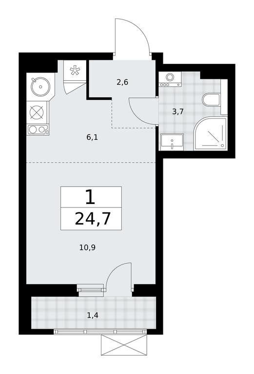 Apartment Sale, 24.7 sq. m. at Buninskie Kvartaly, Akademika Semyonova Street, 22, Moscow, Russia #2 Apartment Sale, 24.7 sq. m. at Buninskie Kvartaly, Akademika Semyonova Street, 22, Moscow, Russia #2