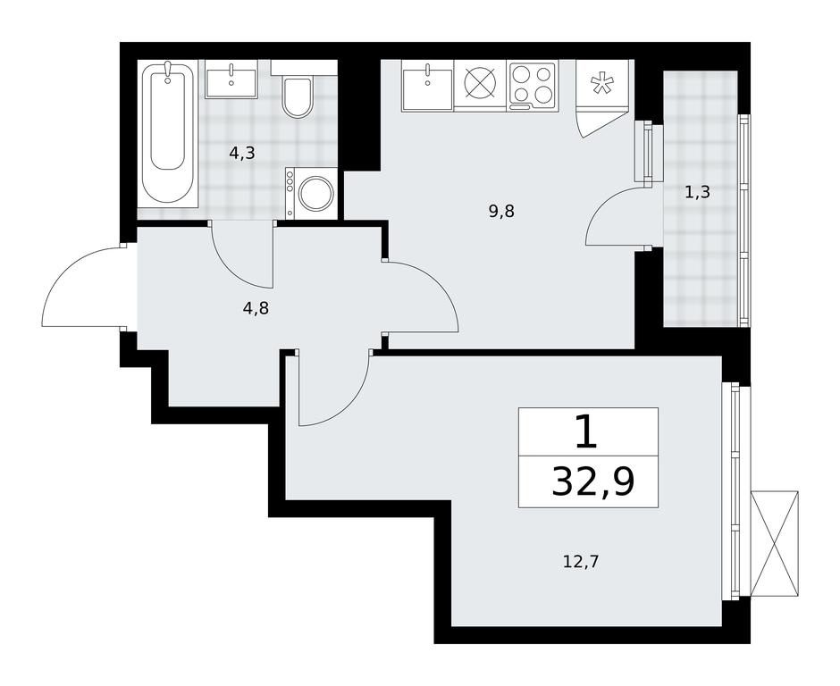 Apartment Sale, 32.9平方米 at Buninskie Kvartaly, Akademika Semyonova Street, 22, Moscow, Russia #1 Apartment Sale, 32.9平方米 at Buninskie Kvartaly, Akademika Semyonova Street, 22, Moscow, Russia #1