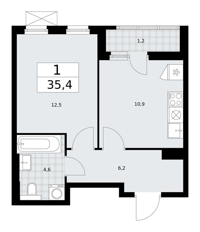 Apartment Sale, 35.4平方米 at Buninskie Kvartaly, Akademika Semyonova Street, 22, Moscow, Russia #1 Apartment Sale, 35.4平方米 at Buninskie Kvartaly, Akademika Semyonova Street, 22, Moscow, Russia #1