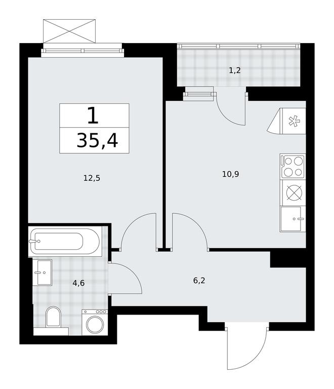 Apartment Sale, 35.4 sq. m. at Buninskie Kvartaly, Akademika Semyonova Street, 22, Moscow, Russia #1 Apartment Sale, 35.4 sq. m. at Buninskie Kvartaly, Akademika Semyonova Street, 22, Moscow, Russia #1