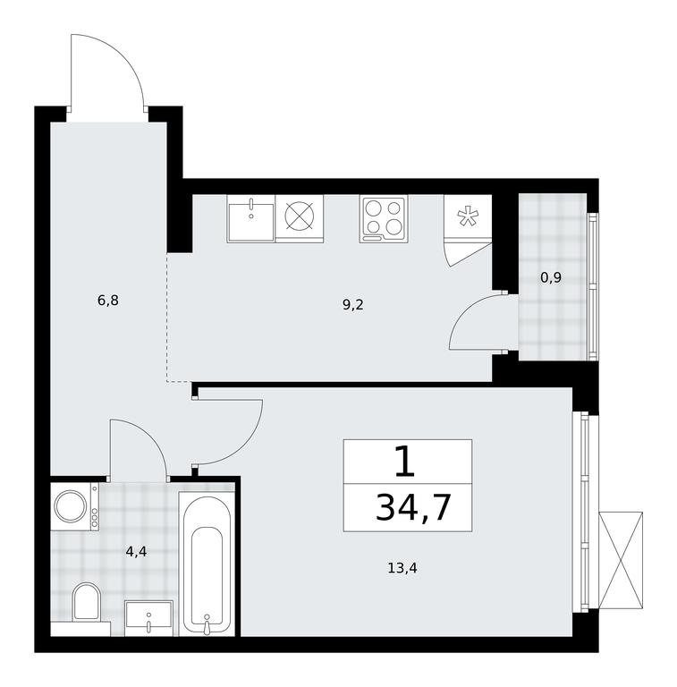 Apartment Sale, 34.7平方米 at Buninskie Kvartaly, Akademika Semyonova Street, 22, Moscow, Russia #2 Apartment Sale, 34.7平方米 at Buninskie Kvartaly, Akademika Semyonova Street, 22, Moscow, Russia #2