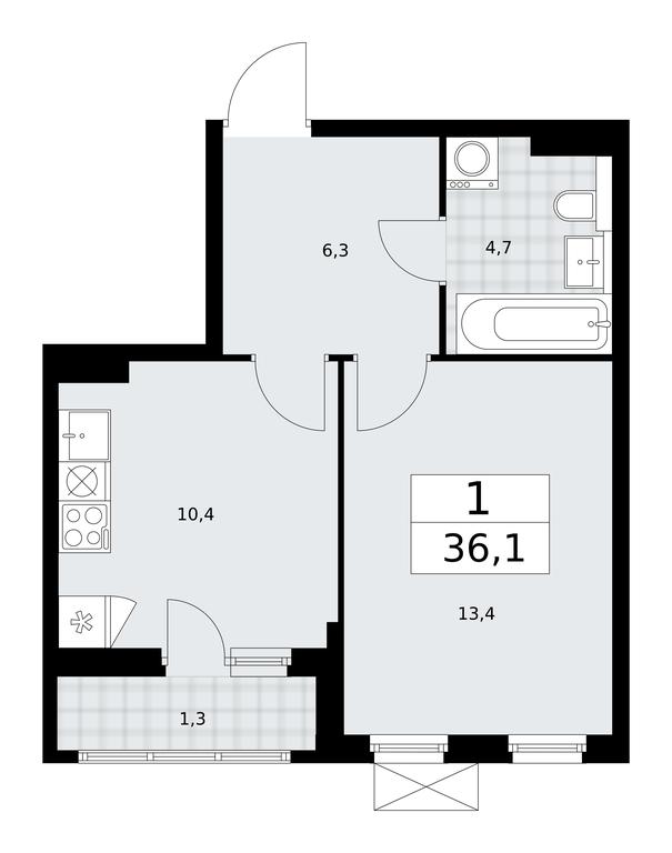 Apartment Sale, 36.1平方米 at Buninskie Kvartaly, Akademika Semyonova Street, 22, Moscow, Russia #2 Apartment Sale, 36.1平方米 at Buninskie Kvartaly, Akademika Semyonova Street, 22, Moscow, Russia #2
