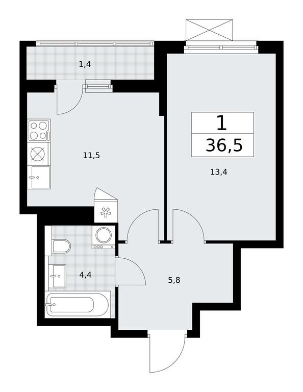 Apartment Sale, 36.5平方米 at Buninskie Kvartaly, Akademika Semyonova Street, 22, Moscow, Russia #1 Apartment Sale, 36.5平方米 at Buninskie Kvartaly, Akademika Semyonova Street, 22, Moscow, Russia #1