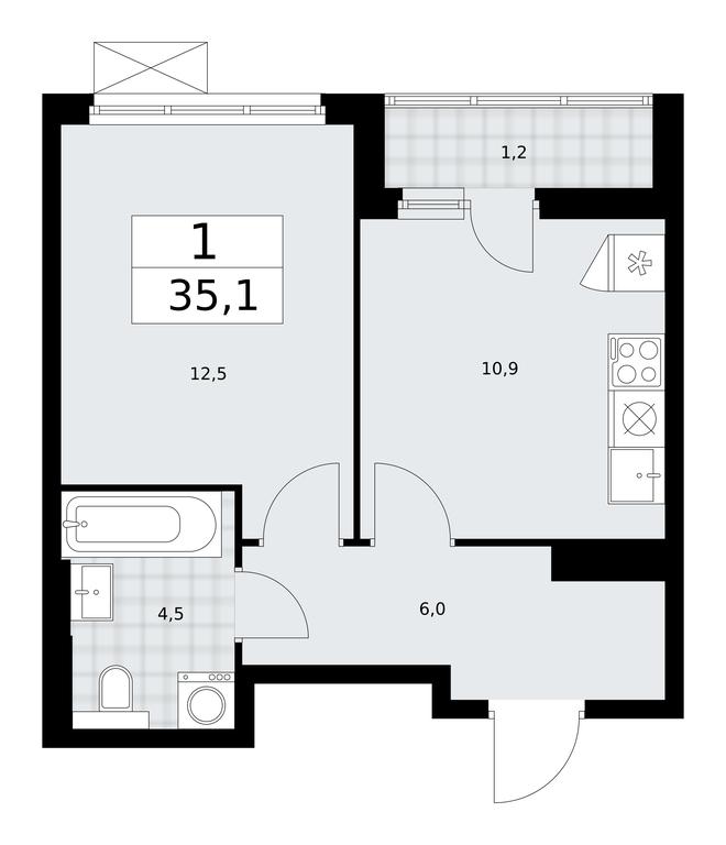 Apartment Sale, 35.1平方米 at Buninskie Kvartaly, Akademika Semyonova Street, 22, Moscow, Russia #1 Apartment Sale, 35.1平方米 at Buninskie Kvartaly, Akademika Semyonova Street, 22, Moscow, Russia #1