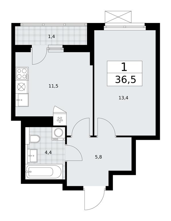 Apartment Sale, 36.5平方米 at Buninskie Kvartaly, Akademika Semyonova Street, 22, Moscow, Russia #2 Apartment Sale, 36.5平方米 at Buninskie Kvartaly, Akademika Semyonova Street, 22, Moscow, Russia #2