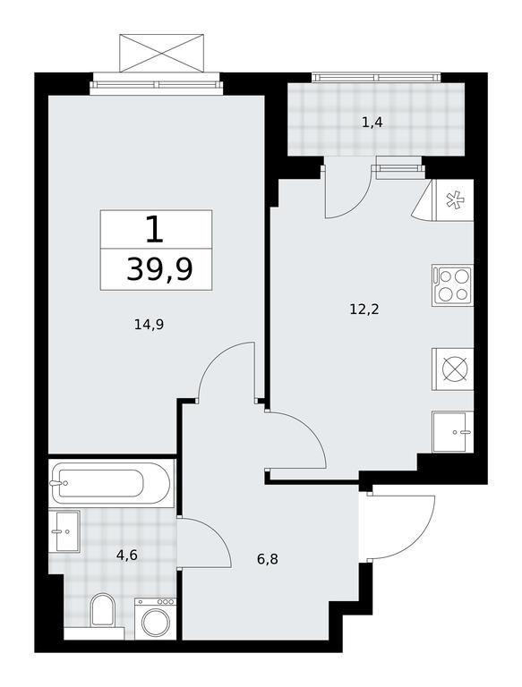 Apartment Sale, 39.9平方米 at Buninskie Kvartaly, Akademika Semyonova Street, 22, Moscow, Russia #2 Apartment Sale, 39.9平方米 at Buninskie Kvartaly, Akademika Semyonova Street, 22, Moscow, Russia #2