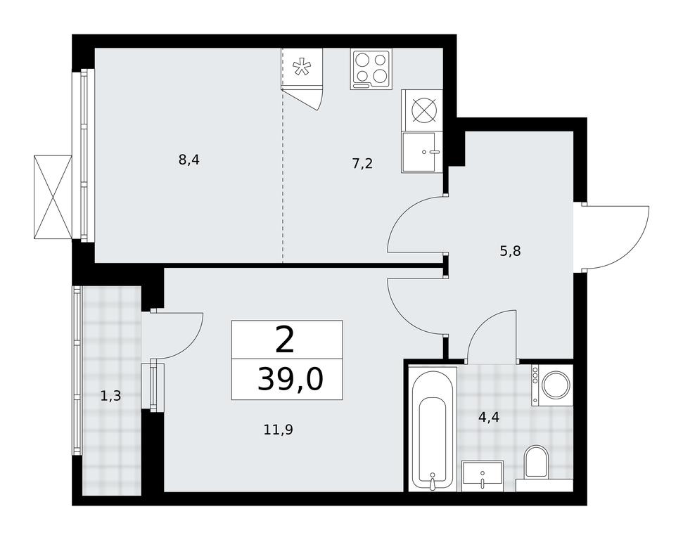 1-BD Apartment Sale, 39平方米 at Buninskie Kvartaly, Akademika Semyonova Street, 22, Moscow, Russia #1 1-BD Apartment Sale, 39平方米 at Buninskie Kvartaly, Akademika Semyonova Street, 22, Moscow, Russia #1