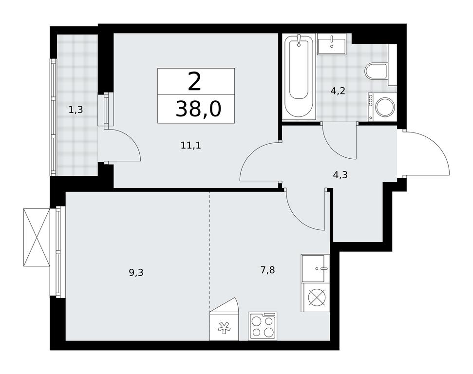 1-BD Apartment Sale, 38平方米 at Buninskie Kvartaly, Akademika Semyonova Street, 22, Moscow, Russia #1 1-BD Apartment Sale, 38平方米 at Buninskie Kvartaly, Akademika Semyonova Street, 22, Moscow, Russia #1