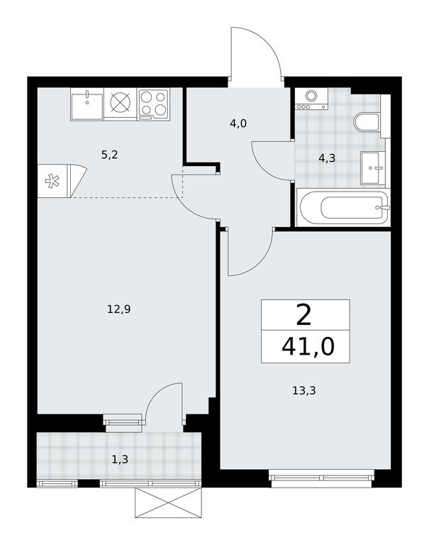 1-BD Apartment Sale, 41平方米 at Buninskie Kvartaly, Akademika Semyonova Street, 22, Moscow, Russia #1 1-BD Apartment Sale, 41平方米 at Buninskie Kvartaly, Akademika Semyonova Street, 22, Moscow, Russia #1