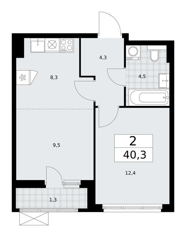 Продажа 1-комн. квартиры, 40,3 м² в ЖК «Бунинские кварталы», улица Академика Семёнова, 22, Москва, Россия #2