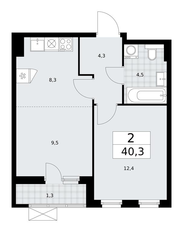 1-BD Apartment Sale, 40.3平方米 at Buninskie Kvartaly, Akademika Semyonova Street, 22, Moscow, Russia #2 1-BD Apartment Sale, 40.3平方米 at Buninskie Kvartaly, Akademika Semyonova Street, 22, Moscow, Russia #2