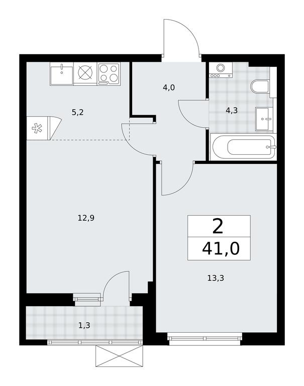 Продажа 1-комн. квартиры, 41 м² в ЖК «Бунинские кварталы», улица Академика Семёнова, 22, Москва, Россия #1