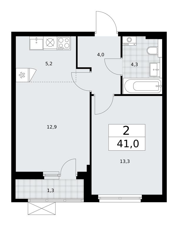 Продажа 1-комн. квартиры, 41 м² в ЖК «Бунинские кварталы», улица Академика Семёнова, 22, Москва, Россия #1