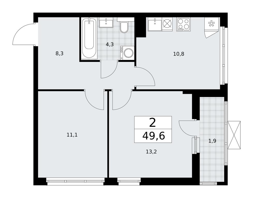 1-BD Apartment Sale, 49.6平方米 at Buninskie Kvartaly, Akademika Semyonova Street, 22, Moscow, Russia #1 1-BD Apartment Sale, 49.6平方米 at Buninskie Kvartaly, Akademika Semyonova Street, 22, Moscow, Russia #1