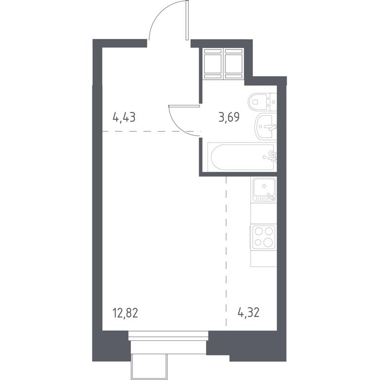 Apartment Sale, 25.33 sq. m. at Troparevo Park, Kiyevskoye shosse, 21-y kilometr, 3с4, Mosrentgen Settlement, Moscow, Russia #1
