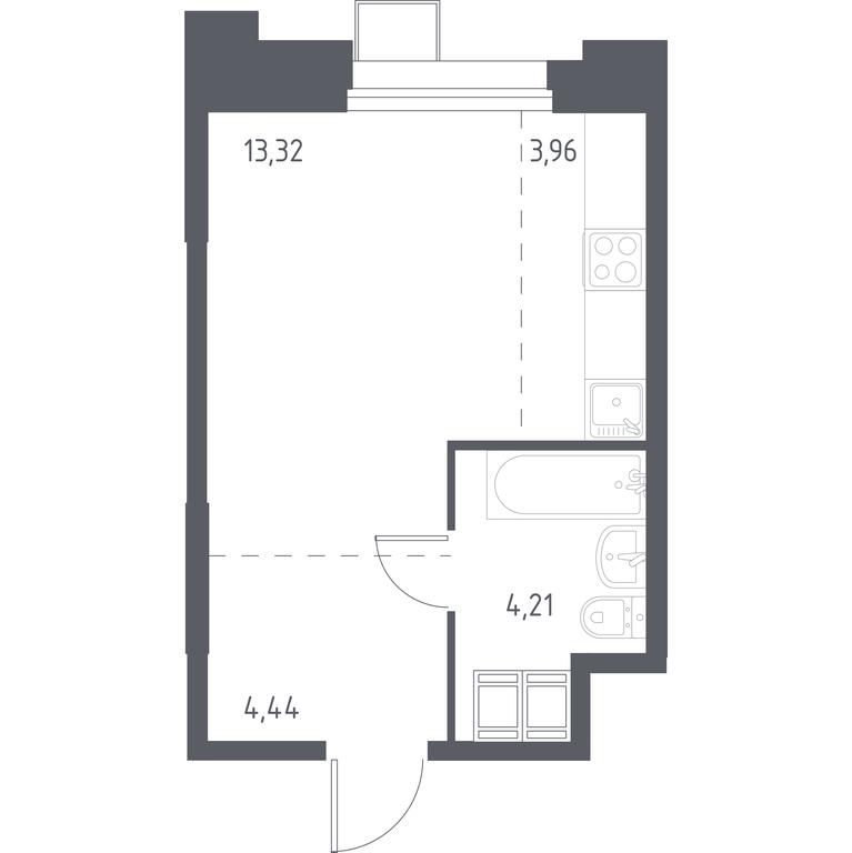 Apartment Sale, 25.63平方米 at Troparevo Park, Kiyevskoye shosse, 21-y kilometr, 3с4, Mosrentgen Settlement, Moscow, Russia #1 Apartment Sale, 25.63平方米 at Troparevo Park, Kiyevskoye shosse, 21-y kilometr, 3с4, Mosrentgen Settlement, Moscow, Russia #1