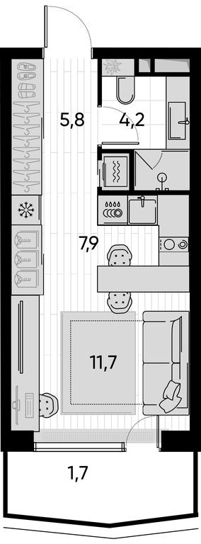 Apartment Sale, 31.4 sq. m. at Pride, Polkovaya Street, 1с27, Moscow, Russia #1 Apartment Sale, 31.4 sq. m. at Pride, Polkovaya Street, 1с27, Moscow, Russia #1