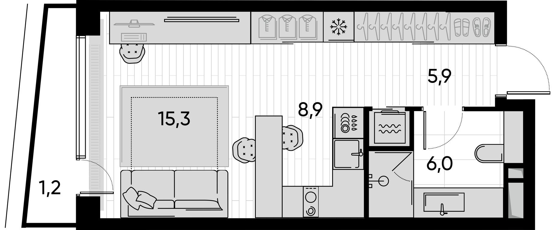 Apartment Sale, 37.5 sq. m. at Pride, Polkovaya Street, 1с27, Moscow, Russia #1