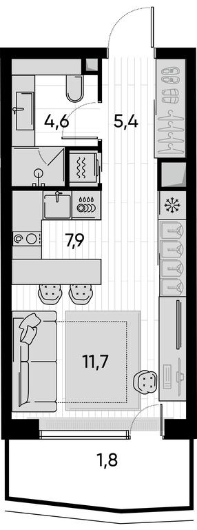 Apartment Sale, 31.4 sq. m. at Pride, Polkovaya Street, 1с27, Moscow, Russia #1 Apartment Sale, 31.4 sq. m. at Pride, Polkovaya Street, 1с27, Moscow, Russia #1