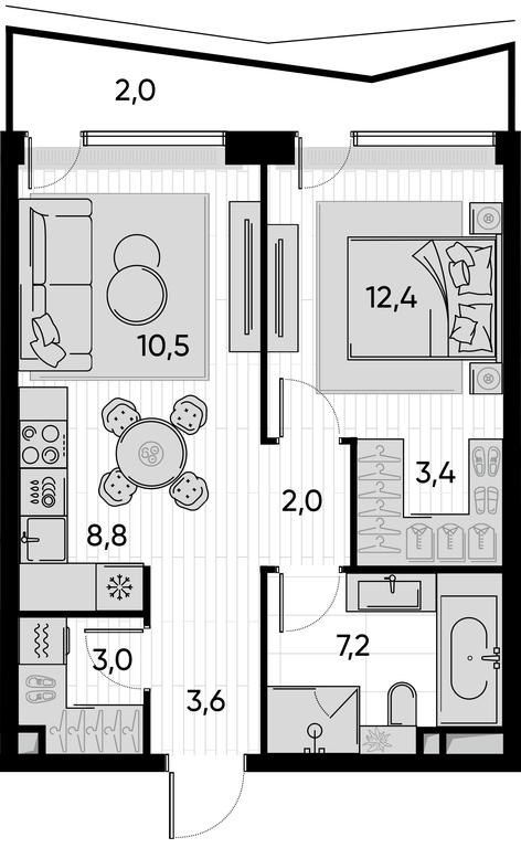 1-BD Apartment Sale, 52.9 sq. m. at Pride, Polkovaya Street, 1с27, Moscow, Russia #1 1-BD Apartment Sale, 52.9 sq. m. at Pride, Polkovaya Street, 1с27, Moscow, Russia #1