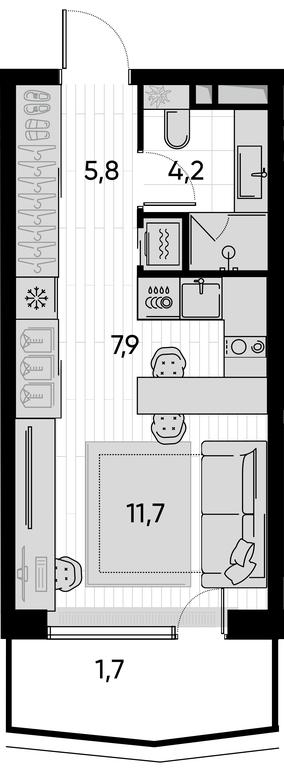 Apartment Sale, 31.4 sq. m. at Pride, Polkovaya Street, 1с27, Moscow, Russia #1 Apartment Sale, 31.4 sq. m. at Pride, Polkovaya Street, 1с27, Moscow, Russia #1