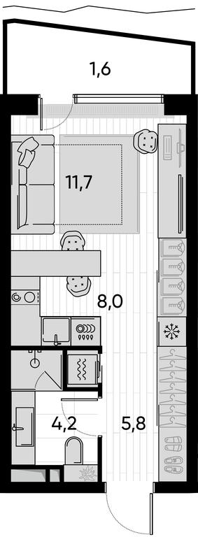 Apartment Sale, 31.3 sq. m. at Pride, Polkovaya Street, 1с27, Moscow, Russia #1 Apartment Sale, 31.3 sq. m. at Pride, Polkovaya Street, 1с27, Moscow, Russia #1