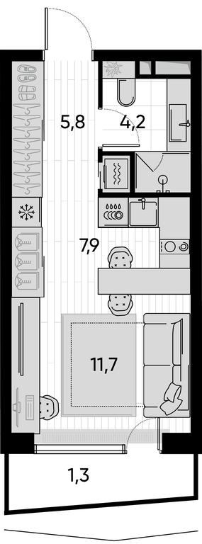 Apartment Sale, 30.9 sq. m. at Pride, Polkovaya Street, 1с27, Moscow, Russia #1 Apartment Sale, 30.9 sq. m. at Pride, Polkovaya Street, 1с27, Moscow, Russia #1