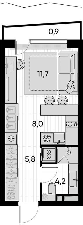 Apartment Sale, 30.6 sq. m. at Pride, Polkovaya Street, 1с27, Moscow, Russia #1 Apartment Sale, 30.6 sq. m. at Pride, Polkovaya Street, 1с27, Moscow, Russia #1