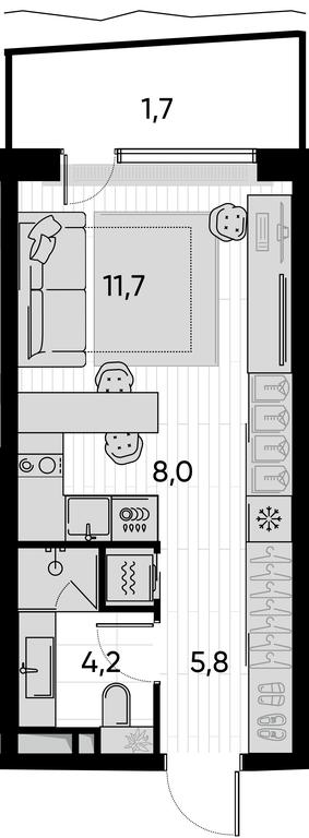 Apartment Sale, 31.4 sq. m. at Pride, Polkovaya Street, 1с27, Moscow, Russia #1 Apartment Sale, 31.4 sq. m. at Pride, Polkovaya Street, 1с27, Moscow, Russia #1