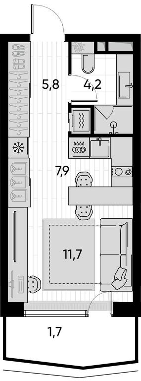 Apartment Sale, 31.3 sq. m. at Pride, Polkovaya Street, 1с27, Moscow, Russia #1 Apartment Sale, 31.3 sq. m. at Pride, Polkovaya Street, 1с27, Moscow, Russia #1