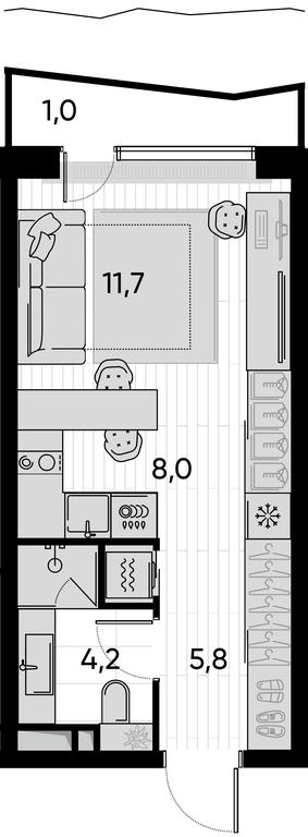Apartment Sale, 30.7 sq. m. at Pride, Polkovaya Street, 1с27, Moscow, Russia #1 Apartment Sale, 30.7 sq. m. at Pride, Polkovaya Street, 1с27, Moscow, Russia #1