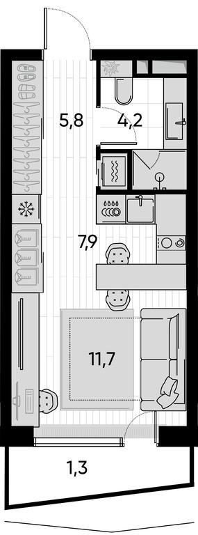 Apartment Sale, 30.9 sq. m. at Pride, Polkovaya Street, 1с27, Moscow, Russia #1 Apartment Sale, 30.9 sq. m. at Pride, Polkovaya Street, 1с27, Moscow, Russia #1