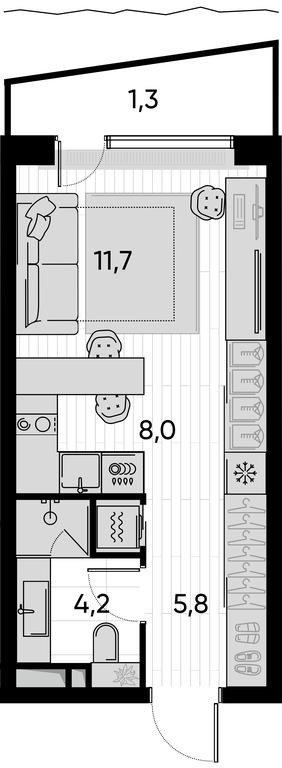 Apartment Sale, 31.1 sq. m. at Pride, Polkovaya Street, 1с27, Moscow, Russia #1 Apartment Sale, 31.1 sq. m. at Pride, Polkovaya Street, 1с27, Moscow, Russia #1