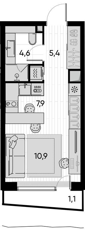 Apartment Sale, 30.6 sq. m. at Pride, Polkovaya Street, 1с27, Moscow, Russia #1 Apartment Sale, 30.6 sq. m. at Pride, Polkovaya Street, 1с27, Moscow, Russia #1