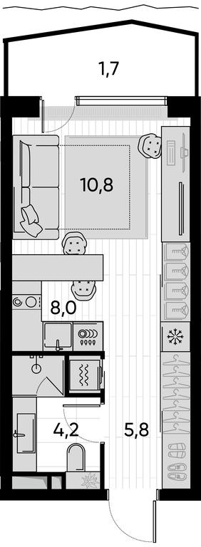 Apartment Sale, 31.4 sq. m. at Pride, Polkovaya Street, 1с27, Moscow, Russia #1 Apartment Sale, 31.4 sq. m. at Pride, Polkovaya Street, 1с27, Moscow, Russia #1