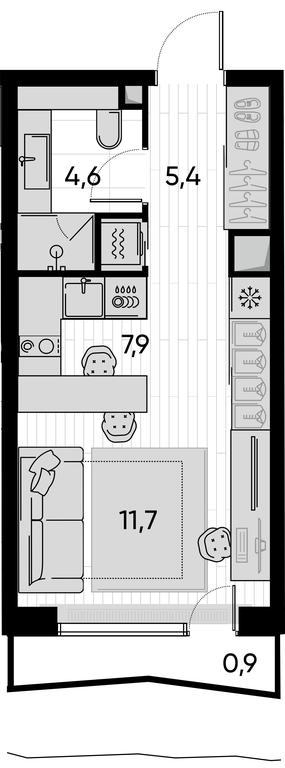 Apartment Sale, 30.5平方米 at Pride, Polkovaya Street, 1с27, Moscow, Russia #1 Apartment Sale, 30.5平方米 at Pride, Polkovaya Street, 1с27, Moscow, Russia #1