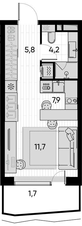 Apartment Sale, 31.3平方米 at Pride, Polkovaya Street, 1с27, Moscow, Russia #1 Apartment Sale, 31.3平方米 at Pride, Polkovaya Street, 1с27, Moscow, Russia #1