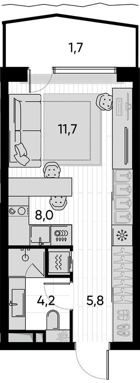 Apartment Sale, 31.5平方米 at Pride, Polkovaya Street, 1с27, Moscow, Russia #1 Apartment Sale, 31.5平方米 at Pride, Polkovaya Street, 1с27, Moscow, Russia #1
