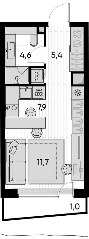 Apartment Sale, 30.6 sq. m. at Pride, Polkovaya Street, 1с27, Moscow, Russia #1 Apartment Sale, 30.6 sq. m. at Pride, Polkovaya Street, 1с27, Moscow, Russia #1