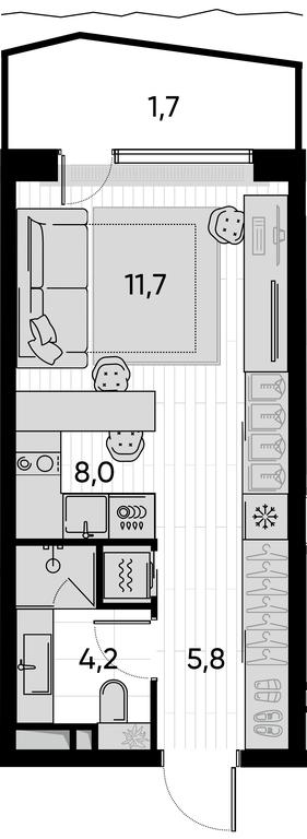 Apartment Sale, 31.4 sq. m. at Pride, Polkovaya Street, 1с27, Moscow, Russia #1 Apartment Sale, 31.4 sq. m. at Pride, Polkovaya Street, 1с27, Moscow, Russia #1