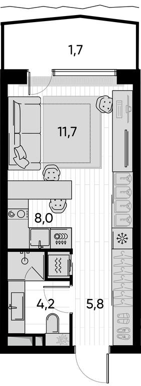 Apartment Sale, 31.4 sq. m. at Pride, Polkovaya Street, 1с27, Moscow, Russia #1 Apartment Sale, 31.4 sq. m. at Pride, Polkovaya Street, 1с27, Moscow, Russia #1