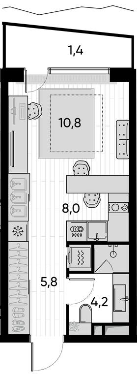 Apartment Sale, 31.1 sq. m. at Pride, Polkovaya Street, 1с27, Moscow, Russia #1 Apartment Sale, 31.1 sq. m. at Pride, Polkovaya Street, 1с27, Moscow, Russia #1