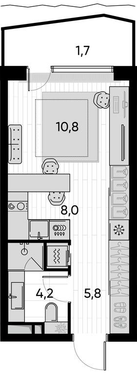 Apartment Sale, 31.4 sq. m. at Pride, Polkovaya Street, 1с27, Moscow, Russia #1 Apartment Sale, 31.4 sq. m. at Pride, Polkovaya Street, 1с27, Moscow, Russia #1