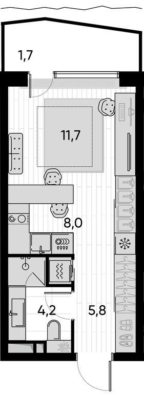 Apartment Sale, 31.4 sq. m. at Pride, Polkovaya Street, 1с27, Moscow, Russia #1 Apartment Sale, 31.4 sq. m. at Pride, Polkovaya Street, 1с27, Moscow, Russia #1